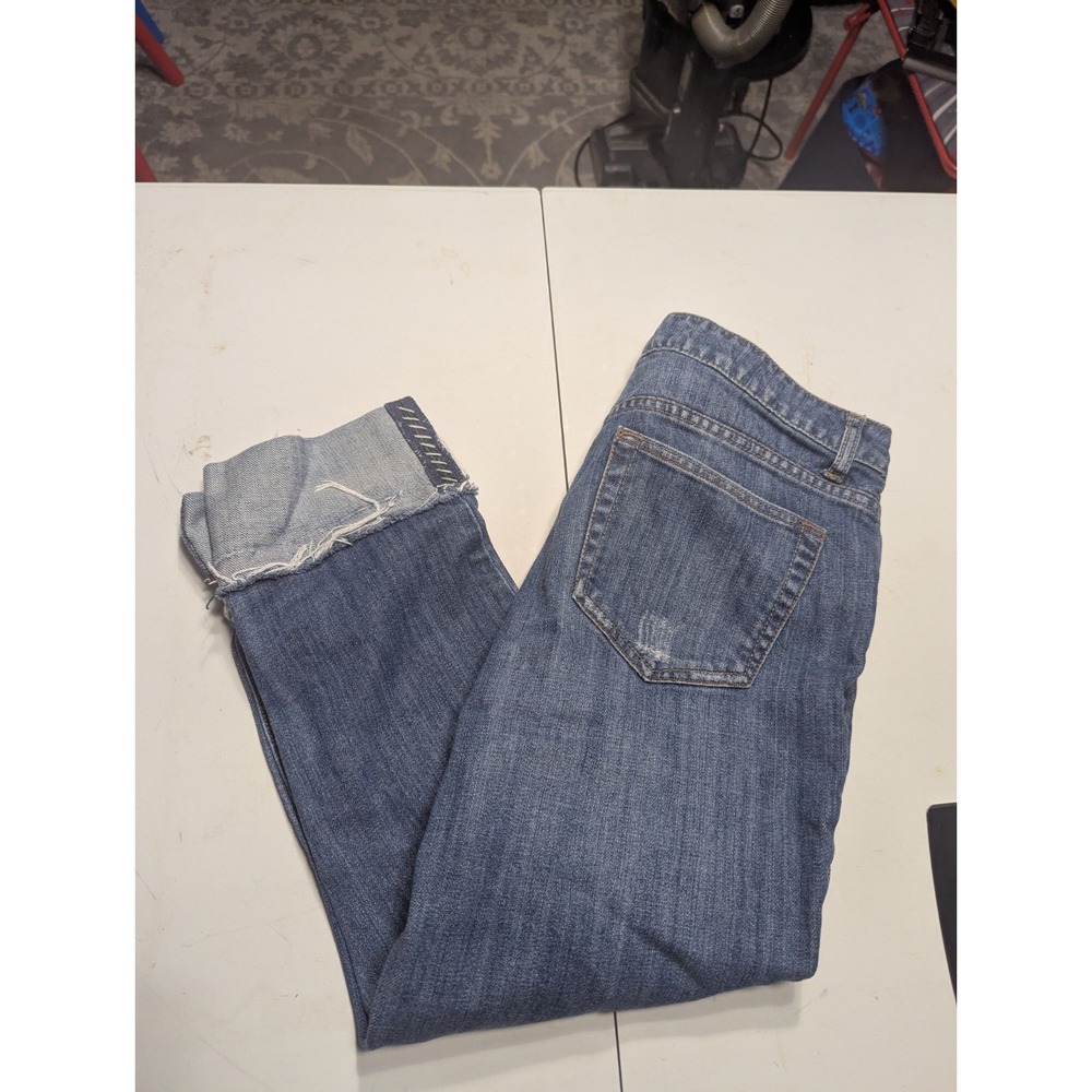 Apt. 9 Jeans Womens Size 8 Distressed Capri With Cuff